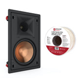 Klipsch PRO-180-RPW 8" In-Wall Speaker (Each) | Ultralink CL216100 Integrator In-Wall Speaker Wire - Bundle