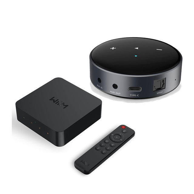 WiiM Pro Plus: Premium Multiroom Streamer with Voice Remote & Hi-Res Audio Support | WiiM Mini: Wireless Audio Streamer with Voice Assistant Compatibility - Bundle