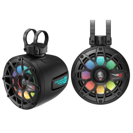 Cerwin Vega SH65F4B 6.5" 2-Way Coaxial Marine Speakers with LED Lights - Black - Pair