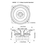 Cerwin Vega XED42 4" 20W RMS 4 Ohm 2-Way Coaxial Speakers - Pair