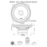 Cerwin Vega XED525C 5.25" 30W RMS 4 Ohm 2-Way Coaxial Speakers - Pair