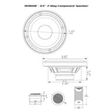 Cerwin Vega XED650C 6.5" 35W RMS 4 Ohm 2-Way Component Speaker Set - Pair