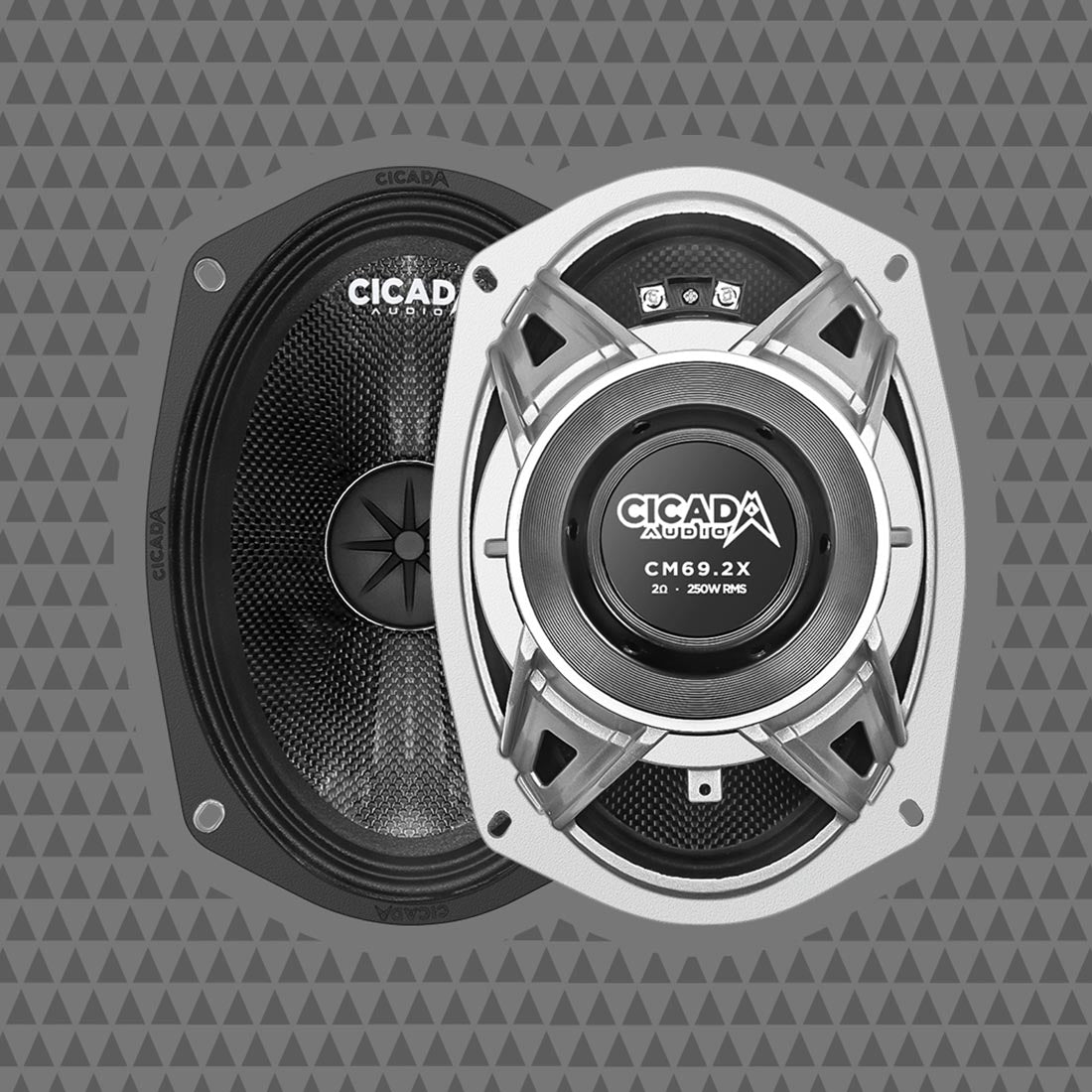 Cicada Audio CM692X 6X9" 2-Ohm Mid-Bass Motorcycle Speakers