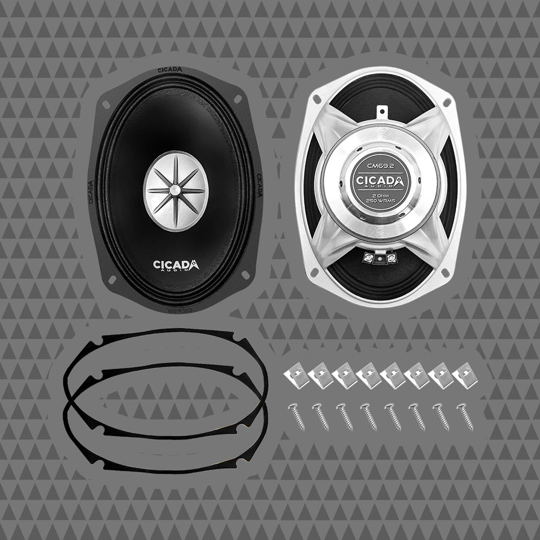 Cicada Audio COMP69.2 6"x9" 2-Ohm Mid-Bass Component Speaker Kit 