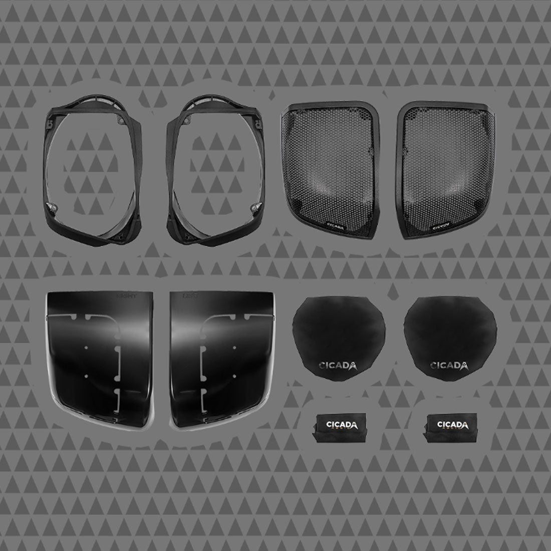 Cicada Audio 14HDLID69 2014-2023 H-D® 6X9″ Saddlebag Lid Kit