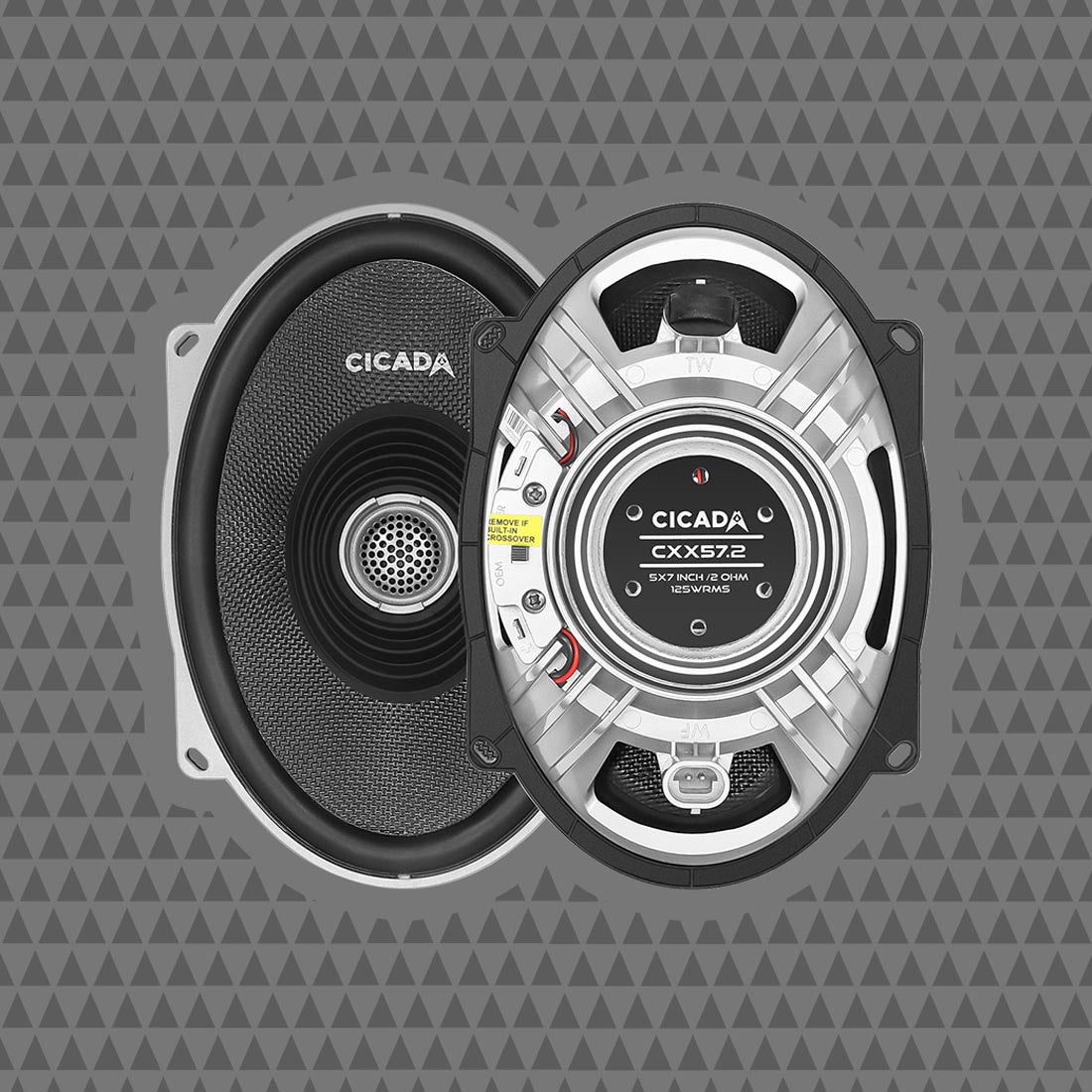 Cicada Audio CXX57.2 5x7" High Performance Full-Range Pro Coaxial Motorcycle Speakers