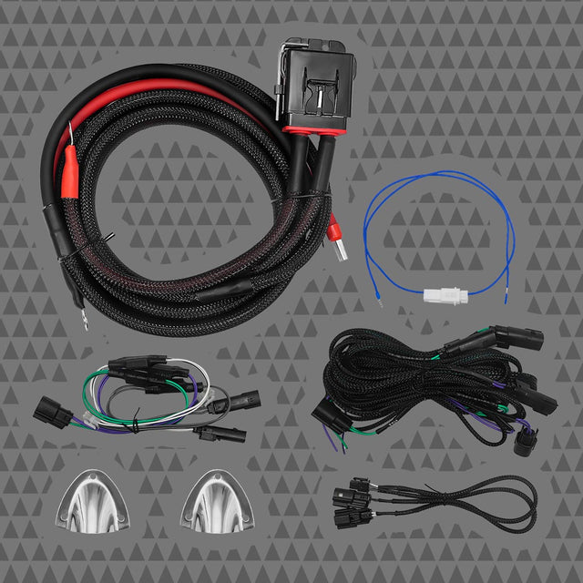 Cicada Audio HDBDAPRO4K BDA 4 Channel Harley Davidson Plug-n-Play Amplifier Harness Kit with 4 AWG Power Wire