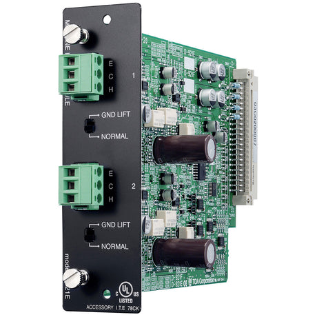 TOA D-921E Mic/Line Input Module for D-901 with Removable Terminal Block Connector