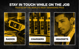 DEWALT DXFRS300BCH6 Heavy Duty Radios with Port Charger and Surveillance Headphones - 6/Pack