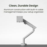 Kanto DM1 Single Monitor Desktop Mount with Spring-Assisted Height Adjustment
