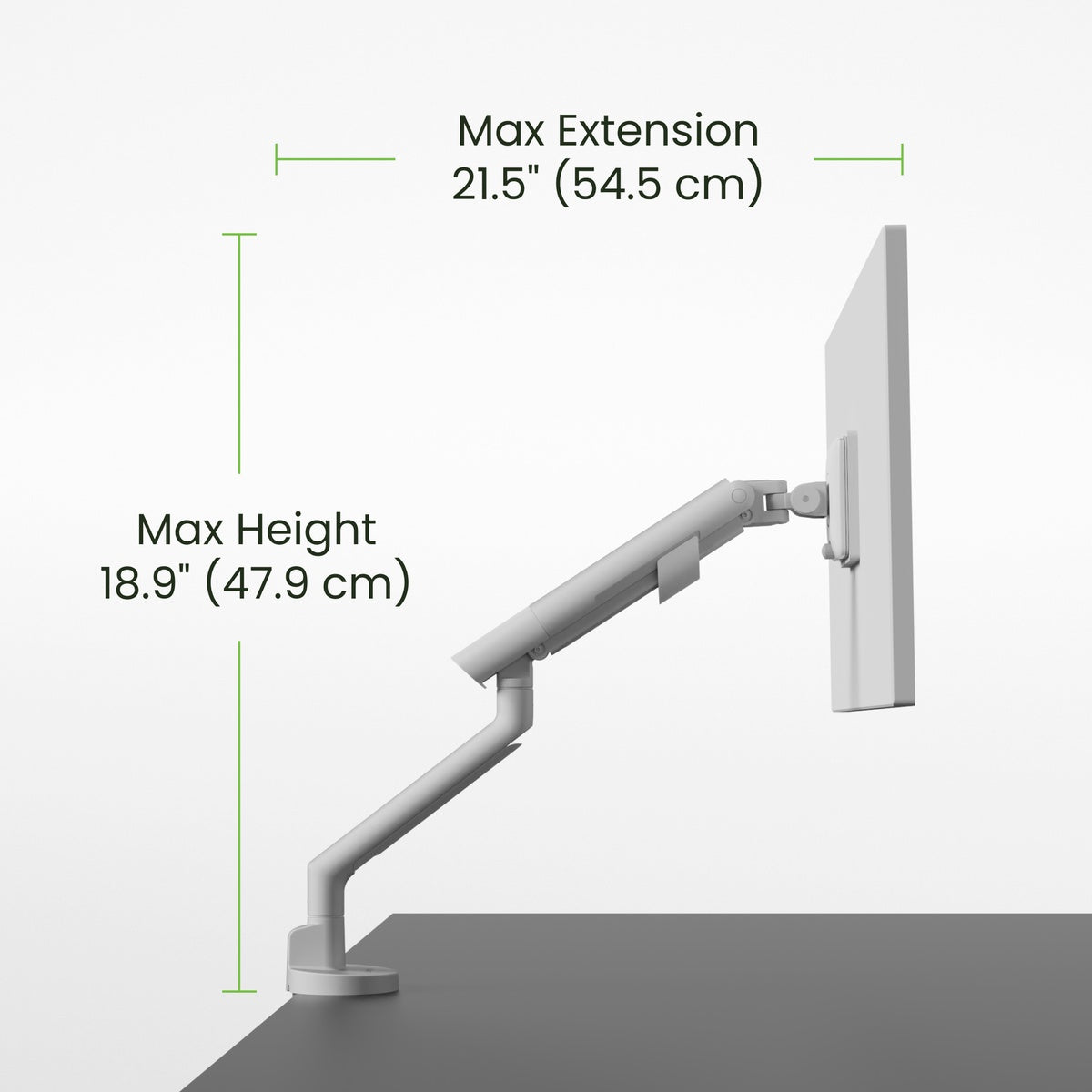 Kanto DM1 Single Monitor Desktop Mount with Spring-Assisted Height Adjustment