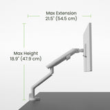 Kanto DM1 Single Monitor Desktop Mount with Spring-Assisted Height Adjustment