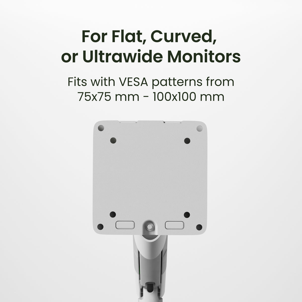 Kanto DM2 Dual Monitor Desktop Mount with Spring-Assisted Height Adjustment - White