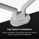 Kanto DM2 Dual Monitor Desktop Mount with Spring-Assisted Height Adjustment - White