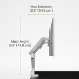 Kanto DM2 Dual Monitor Desktop Mount with Spring-Assisted Height Adjustment - White