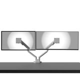 Kanto DM2 Dual Monitor Desktop Mount with Spring-Assisted Height Adjustment - White