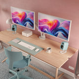 Kanto DM2 Dual Monitor Desktop Mount with Spring-Assisted Height Adjustment - White