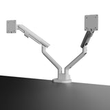 Kanto DM2 Dual Monitor Desktop Mount with Spring-Assisted Height Adjustment - White