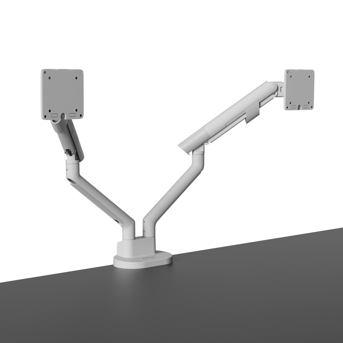 Kanto DM2 Dual Monitor Desktop Mount with Spring-Assisted Height Adjustment - White