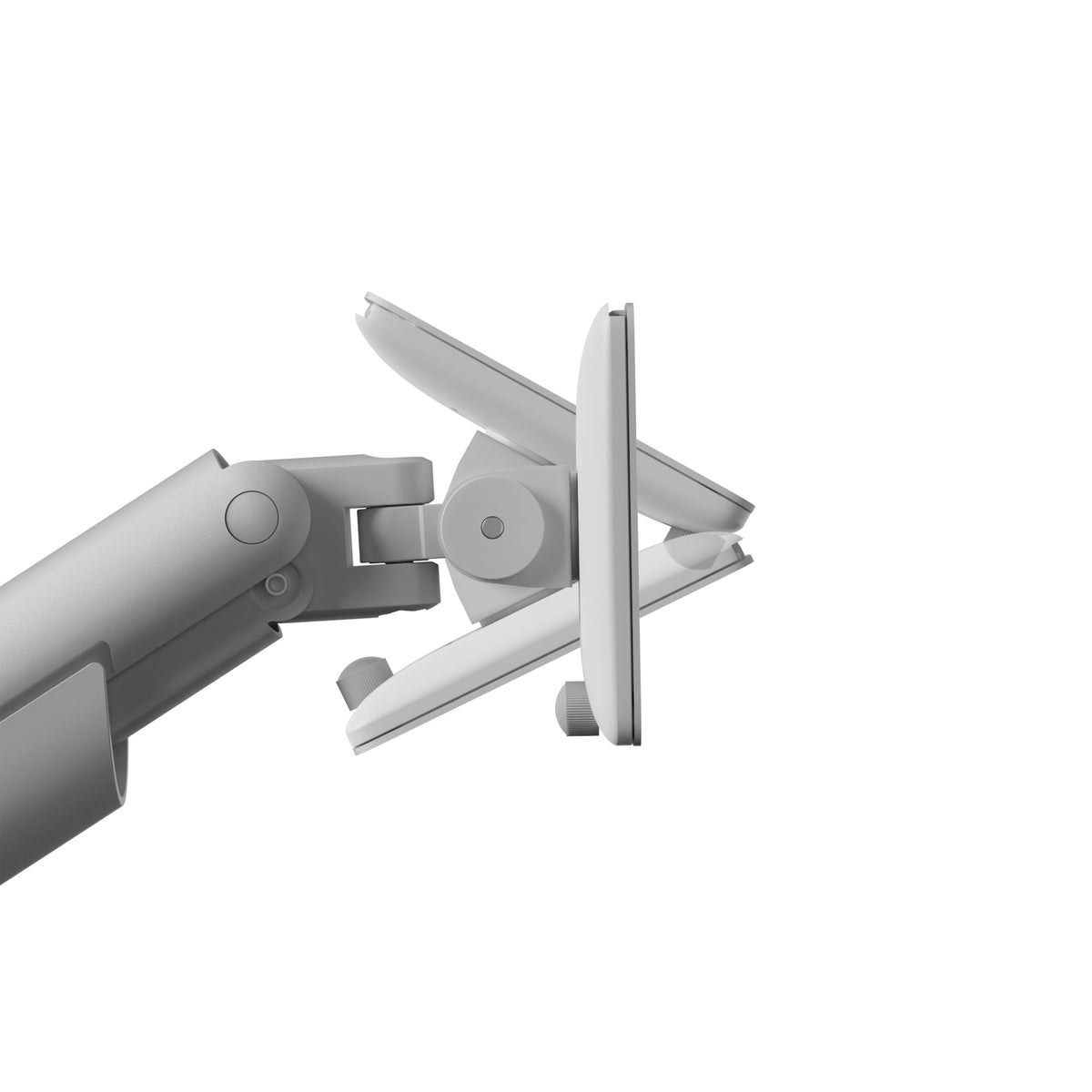 Kanto DM2 Dual Monitor Desktop Mount with Spring-Assisted Height Adjustment - White