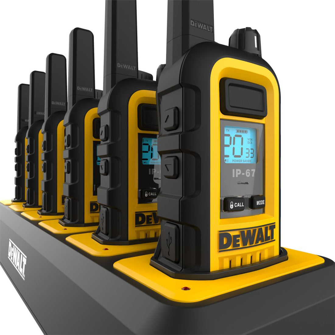 DeWALT DXFRS300 Heavy Duty 6-Port Walkie Talkie Charger