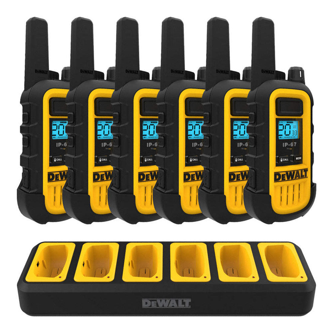 DeWALT DXFRS300 Heavy Duty 6-Port Walkie Talkie Charger