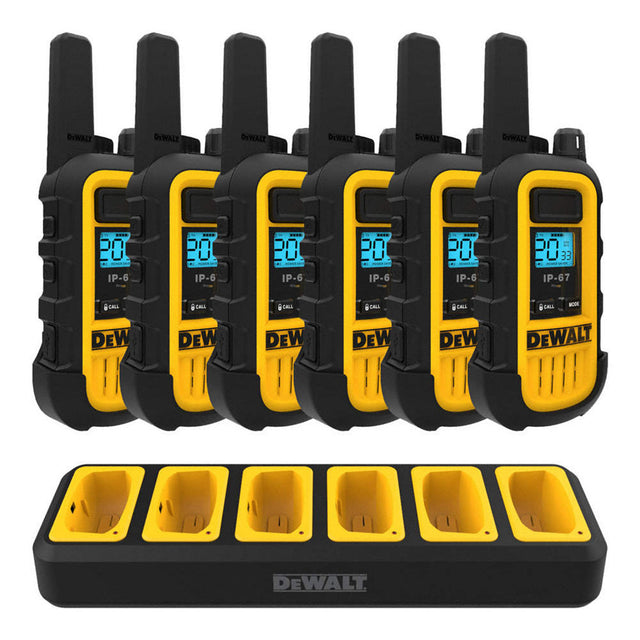 DeWALT DXFRS300 Heavy Duty 6-Port Walkie Talkie Charger