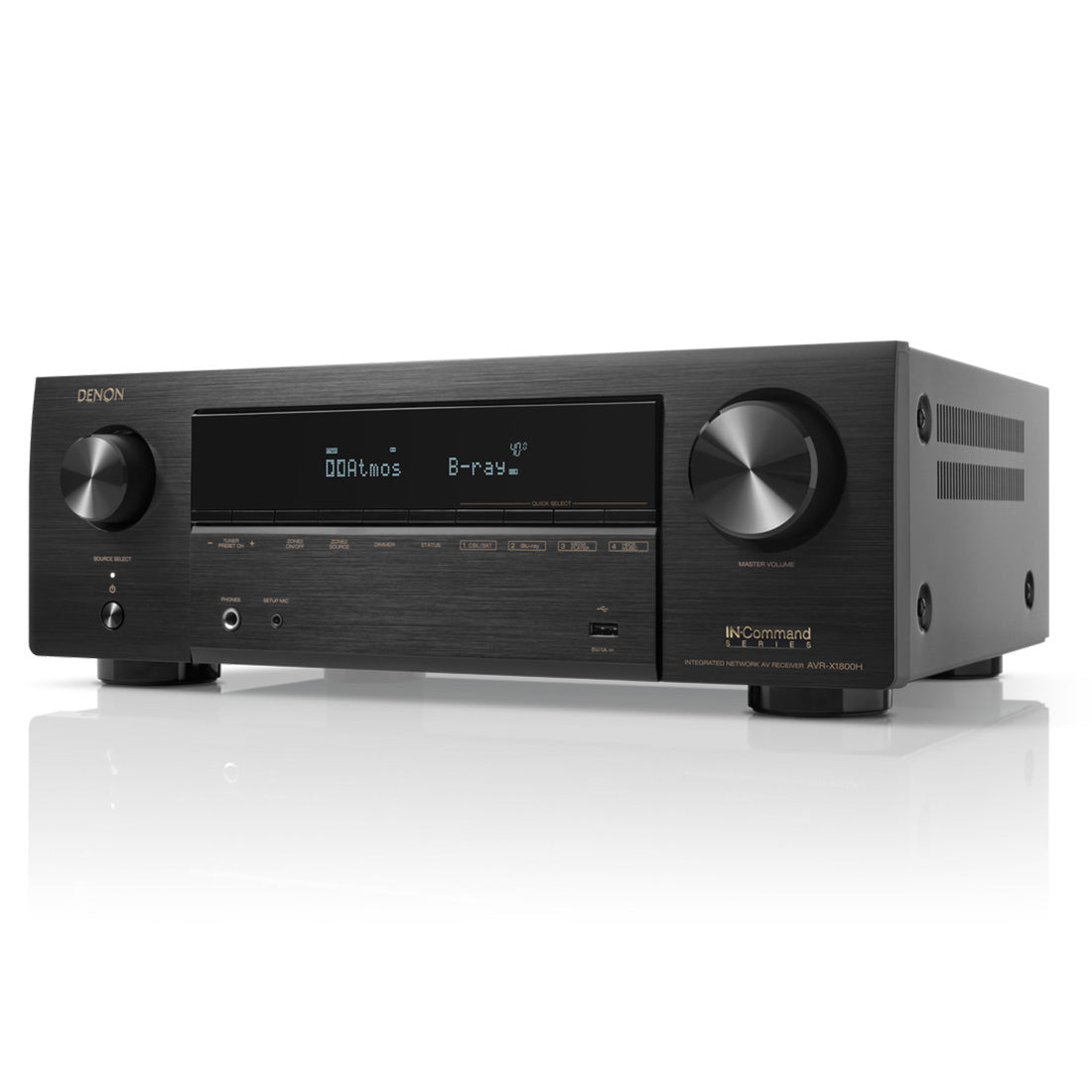Denon AVR-X1800H 7.2 Channel 8K Receiver | Home Subwoofer Bundle