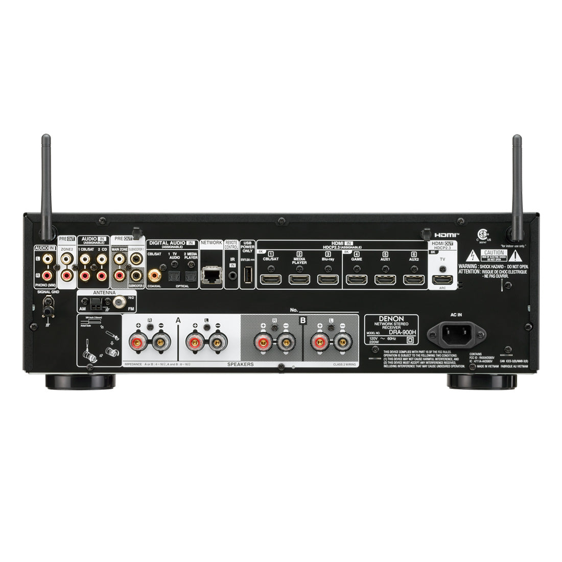 Denon DRA-900H 2.2 Channel 8K Network Stereo Receiver - 2023 Model