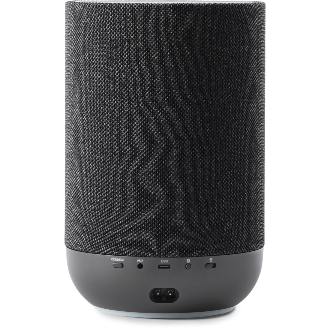Denon Home 200 smart speaker showing rear inputs and controls