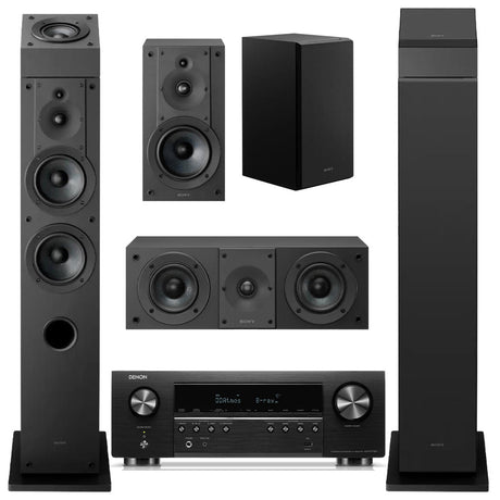 Denon AVR-S770H 7.2 Channel 8K AV Receiver | Sony SS-CS3M2 7.0 Speaker Bundle #1