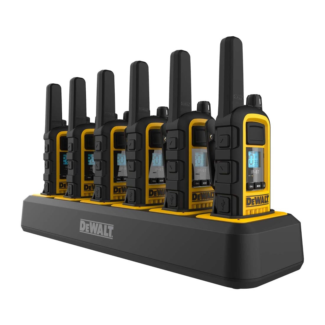 Dewalt 2DXFRS800-BCH6 Heavy Duty 12 DXFRS800 Radios with 2X 6 Port Chargers (2DXFRS800-BCH6)