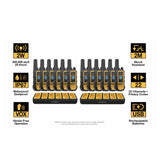 Dewalt 2DXFRS800-BCH6 Heavy Duty 12 DXFRS800 Radios with 2X 6 Port Chargers (2DXFRS800-BCH6)