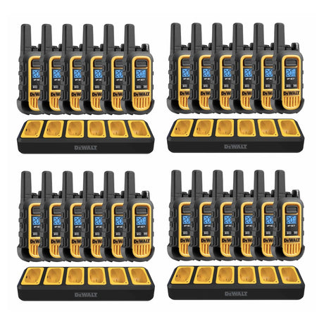 Dewalt 4DXFRS300-BCH6 Heavy Duty 24 DXFRS300 Radios with 4X 6 Port Chargers (4DXFRS300-BCH6)