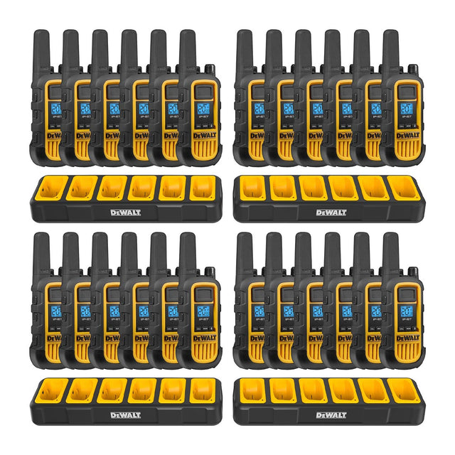Dewalt 4DXFRS800-BCH6 Heavy Duty 24 DXFRS800 Radios with 4X 6 Port Chargers (4DXFRS800-BCH6)