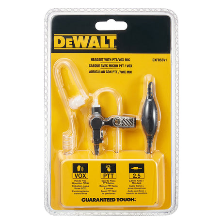 DeWalt DXFRSSV1 Walkie Talkie Headset with PTT / VOX Microphone