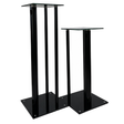 EVOssentials Adjustable Speaker Stands 25/32 Inch Tempered Glass Black - Pair (EVOSTAND1)
