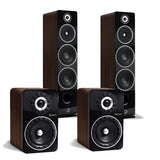 Elipson ELIPF24FWN Floor Standing Speakers (Pair) | ELIPF6BWN Bookshelf Speakers (Pair) - Walnut -Bundle