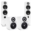 Elipson ELIPF14FWT Floor Standing Speakers (Pair) | ELIPF6BWT Bookshelf Speakers (Pair) - White - Bundle