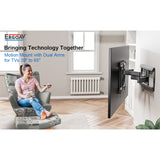 ErgoAV ERMMM6-01B Motion Mount with Dual Arms for TVs 39″ to 65″