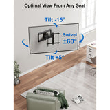 ErgoAV ERMMM6-01B Motion Mount with Dual Arms for TVs 39″ to 65″