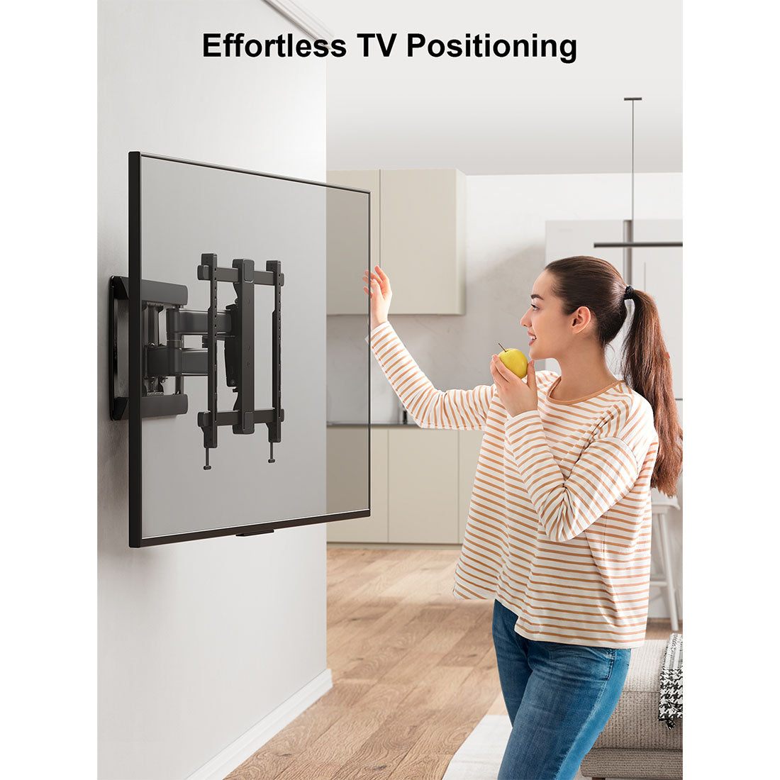 ErgoAV ERMMM6-01B Motion Mount with Dual Arms for TVs 39″ to 65″
