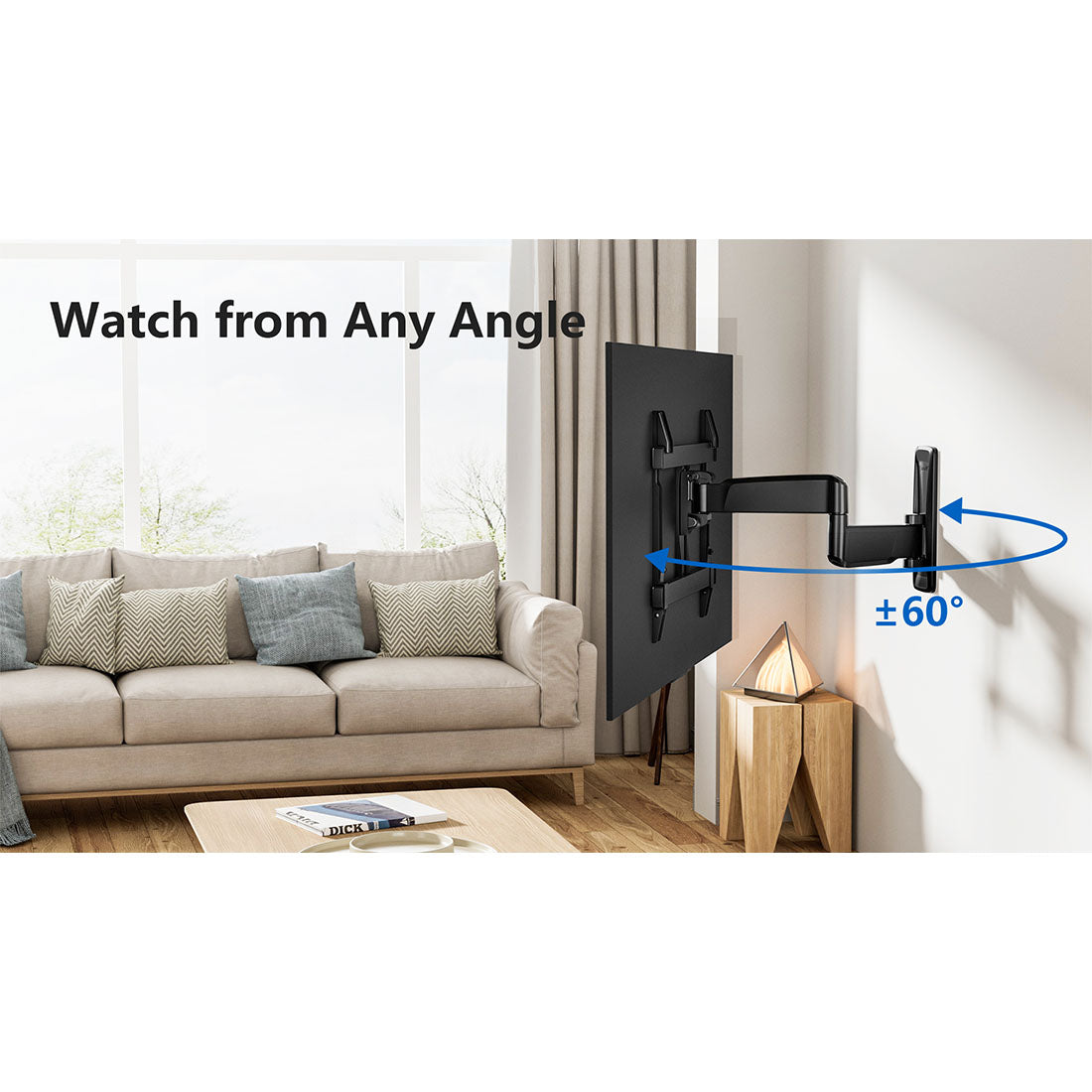 ErgoAV ERMMM9-01B Medium Motion TV Mount 32″-65″ TVs