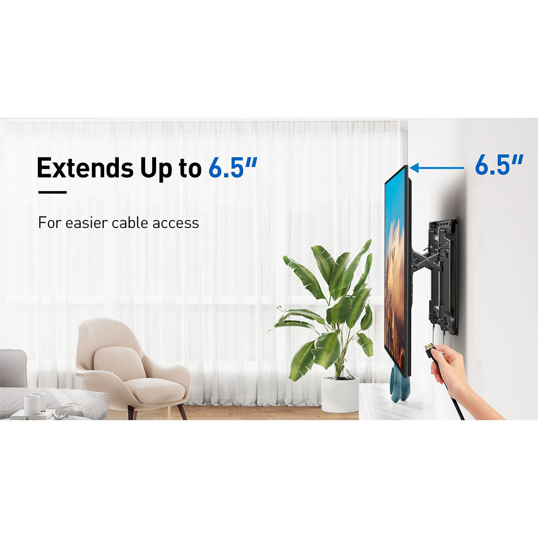ErgoAV ERMTL3-01B Large Extend Tilt Mount for TVs 46″ to 100″