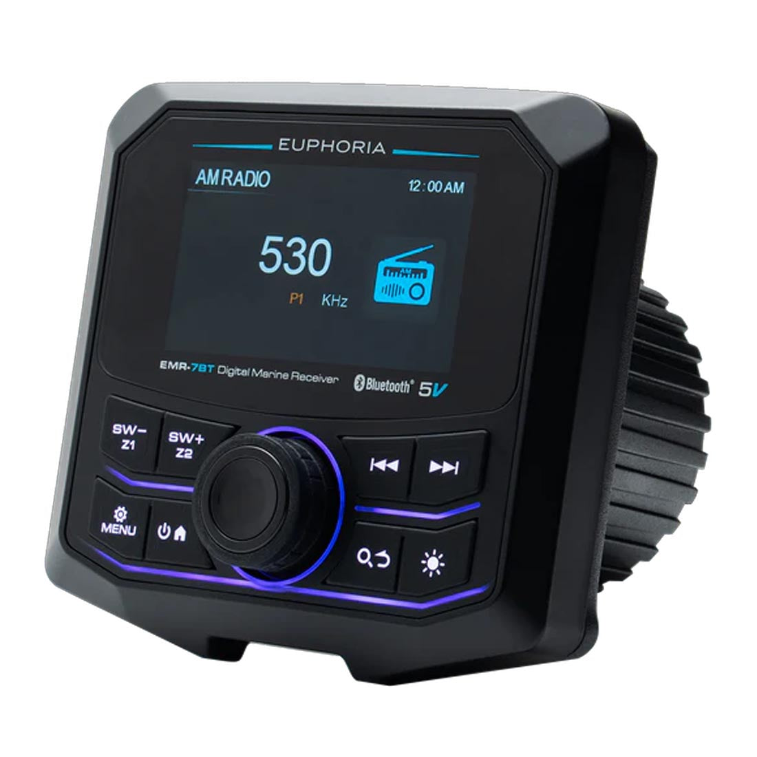 Euphoria EXPRT EMR-7BT LCD Digital Marine Bluetooth Receiver (EMR7BT)