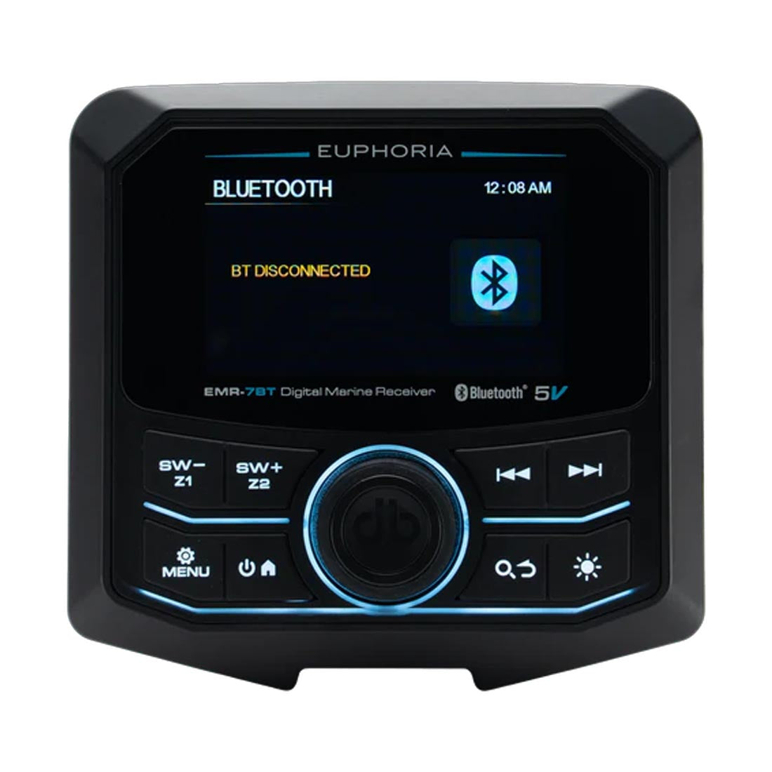 Euphoria EXPRT EMR-7BT LCD Digital Marine Bluetooth Receiver (EMR7BT)
