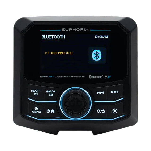 Euphoria EXPRT EMR-7BT LCD Digital Marine Bluetooth Receiver (EMR7BT)