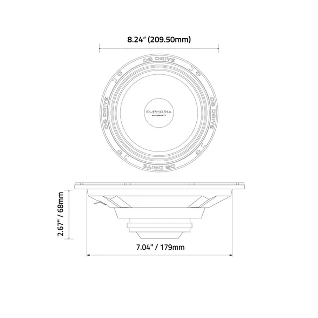 Euphoria XPERT EXM8NSB 8" NEO Sealed Back Midrange Speaker - Each