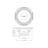 Euphoria XPERT EXM8SN-CF 8" NEO Carbon Fiber Midrange Speaker - Each (EXM8SNCF)