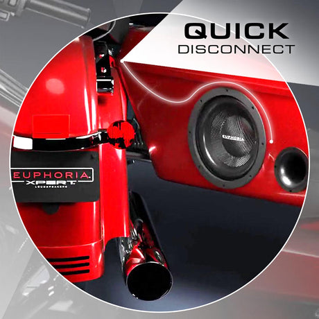 Euphoria DBLHDH1 Waterproof Quick Disconnect Saddlebag Speaker Harness